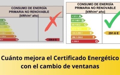 Cuánto mejora el Certificado Energético con el cambio de ventanas