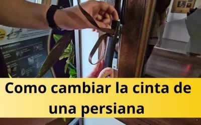 Como cambiar la cinta de la persiana